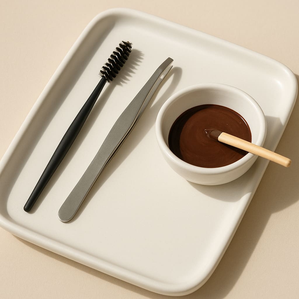 Eyebrow shaping and tinting tools